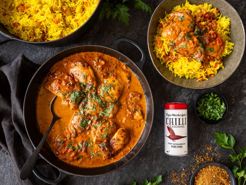 Creamy Piri Piri Chicken & Yellow Rice